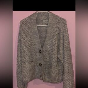 Urban Outfitters Textured Gray Cardigan